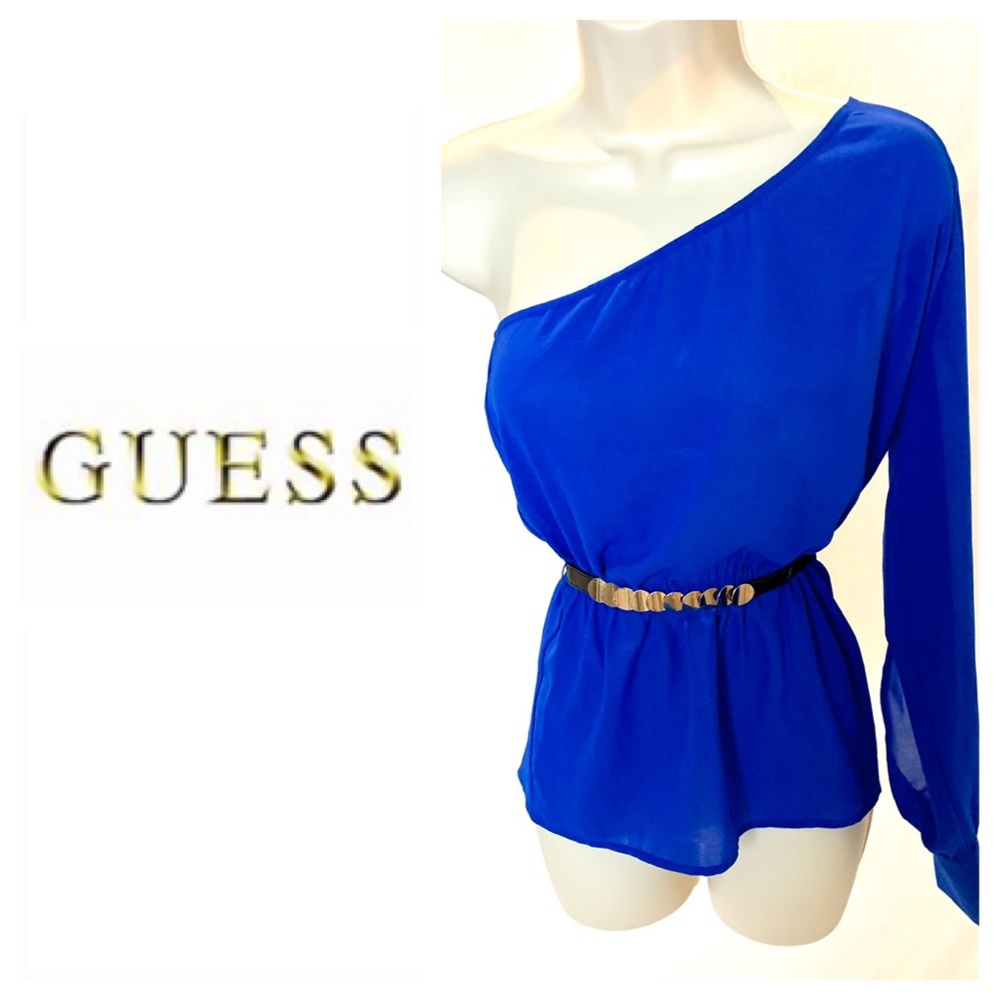💚💚 GUESS Royal Blue Top w/Belt